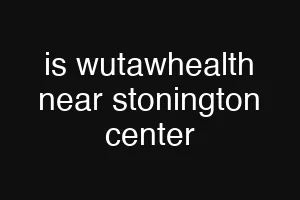 is wutawhealth near stonington center